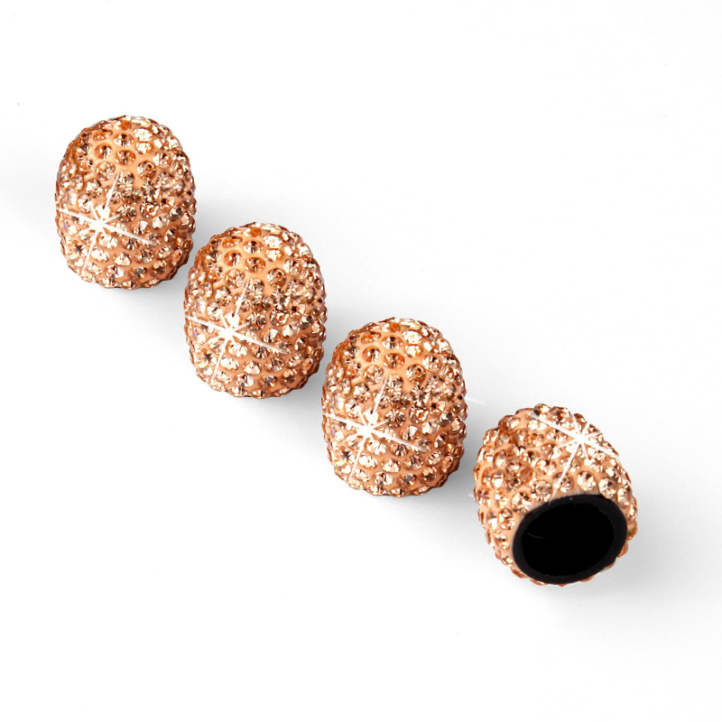 Καπάκι βαλβίδας ελαστικού με διαμάντια, υλικό καουτσούκ, μάρκα Double heng, εγκατάσταση με βίδωμα, συμβατό με όλα τα μοντέλα