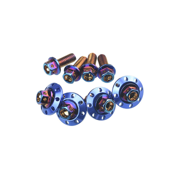 Βίδες τροποποίησης προσθίου φέρινγκ ηλεκτρικού μοτοποδήλατου — τιτάνιου βίδες, αντιολισθητικές ροδέλες, καθολική εφαρμογή, μοντέλο M217, μάρκα Cfan