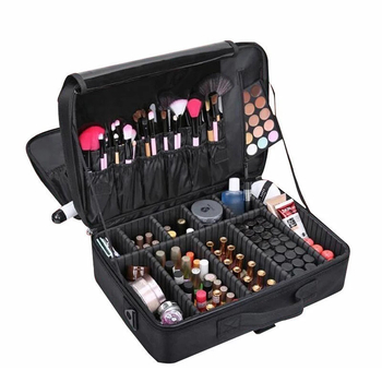 Geantă de makeup Junyi JY650, material Oxford, formă cub, pentru călătorii