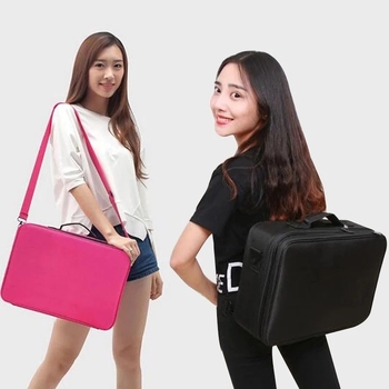 Τσάντα μακιγιάζ Junyi JY650, Oxford ύφασμα, κυβικό σχήμα, για ταξίδια