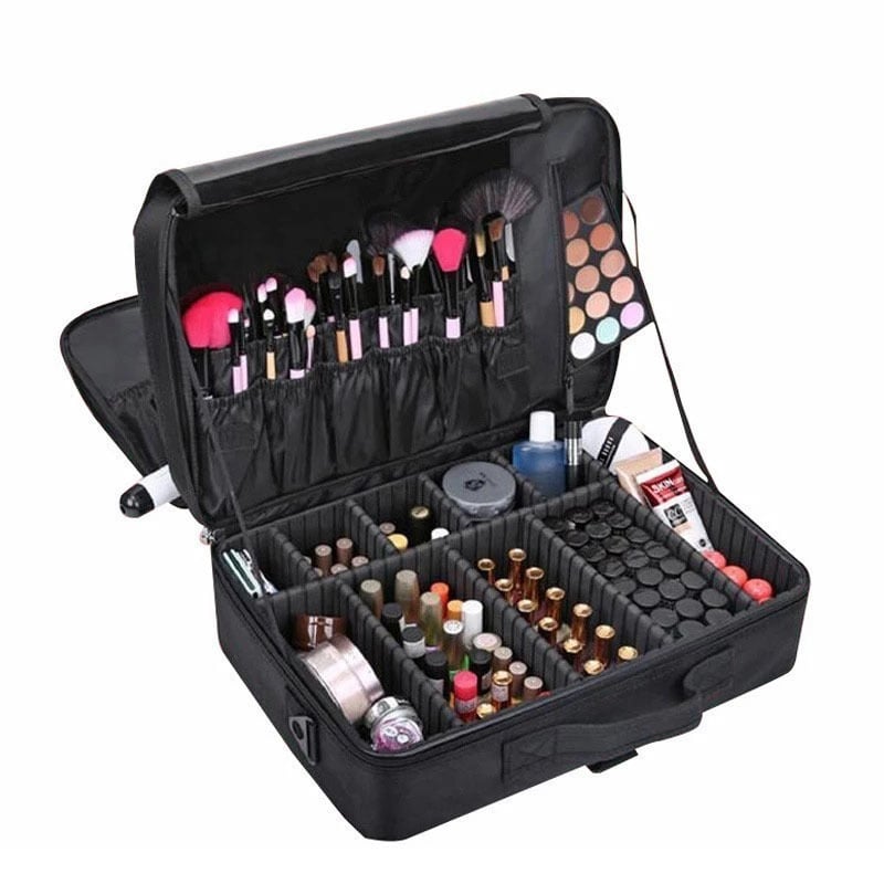 Geantă de makeup Junyi JY650, material Oxford, formă cub, pentru călătorii