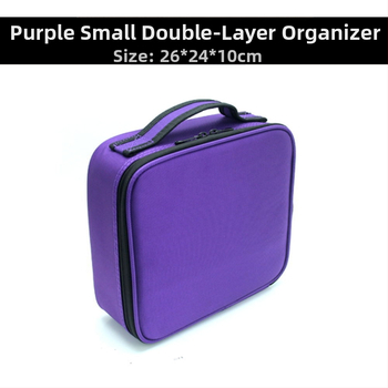 Τσαντάκι μακιγιάζ με διαχωριστικά αποθήκευσης, Oxford ύφασμα, φερμουάρ, μονόχρωμο, αδιάβροχο και ανθεκτικό σε κραδασμούς, με επεκτεινόμενο στρώμα