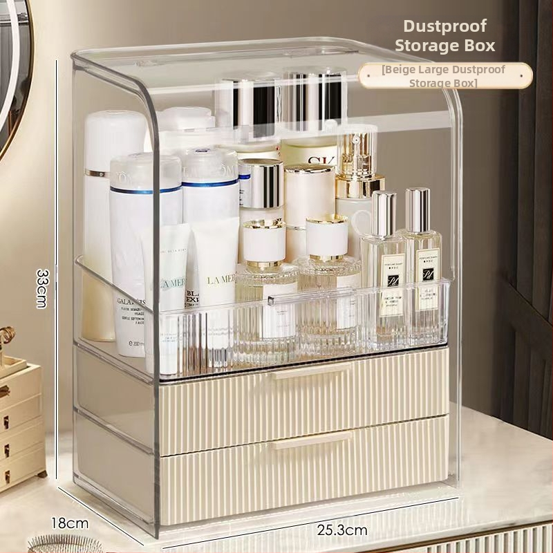 Διάφανος πλαστικός οργανωτής καλλυντικών με συρτάρι για ντουλάπι καλλυντικών