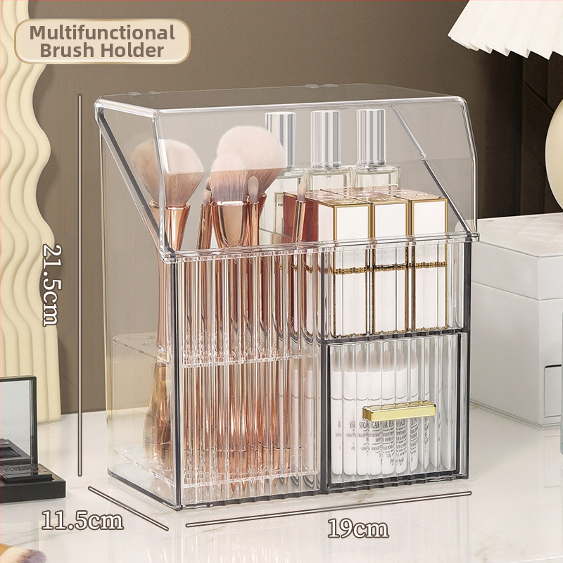 Διάφανος πλαστικός οργανωτής καλλυντικών με συρτάρι για ντουλάπι καλλυντικών