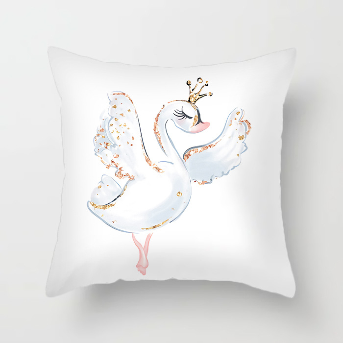 Qinju pūkštas pagalvės užvalkalas – baleto mergaitės motyvas, spauda, paprastas modernus dizainas
