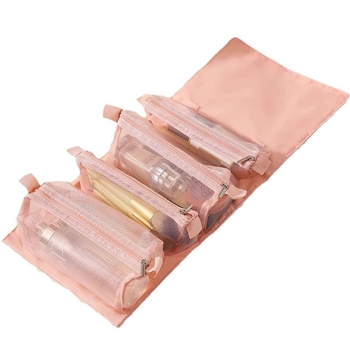 Чанта за козметика с отделяща се четири в едно сгъваема конструкция, ултралека, Оксфорд плат, за ежедневна употреба