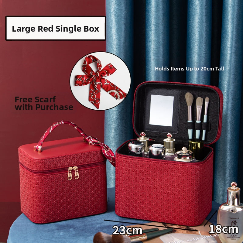 Prijenosna kozmetička torbica od PU kože, geometrijski uzorak, zatvaranje na zip, ručni dizajn, s proširivim slojem