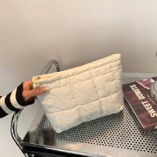 Kosmētikas soma, kokvilnas materiāls, horizontāla kvadrāta forma, rāvējslēdzējs, poliestera odere, tālruņa kabata