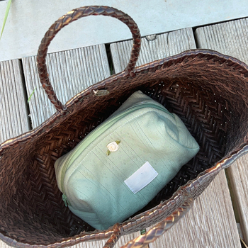 Козметичен несесер за пътуване за съхранение на червило (жакард материал, унисекс, ежедневна употреба)