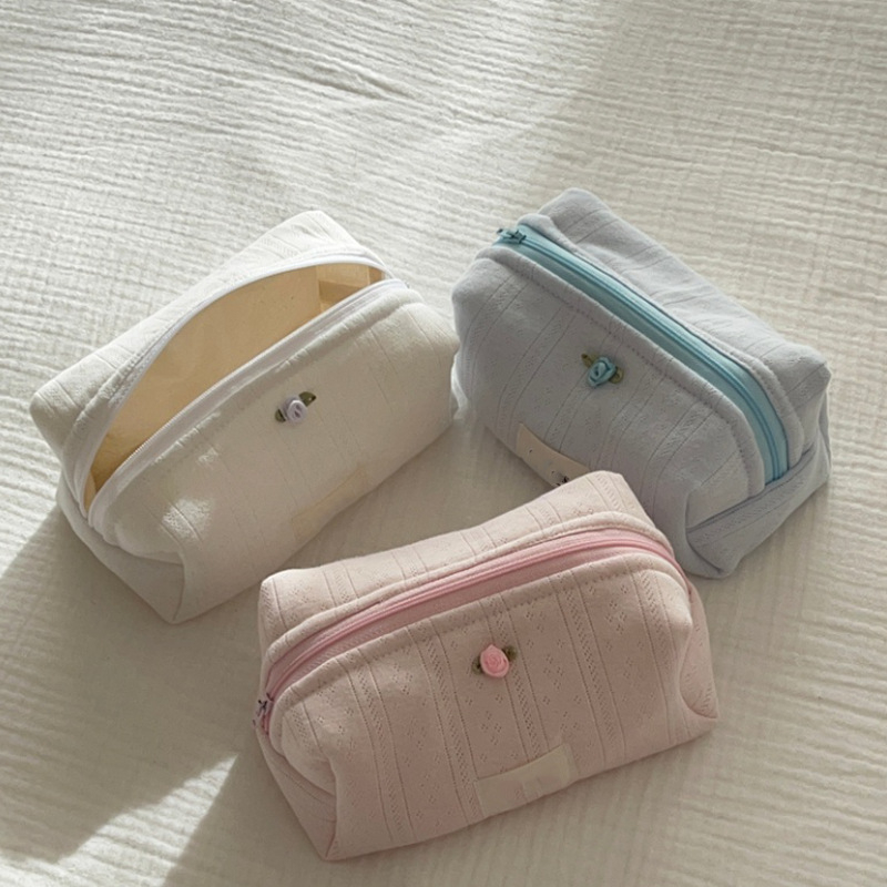 Geantă de toaletă de călătorie pentru depozitare rujuri (material jacquard, unisex, utilizare zilnică)