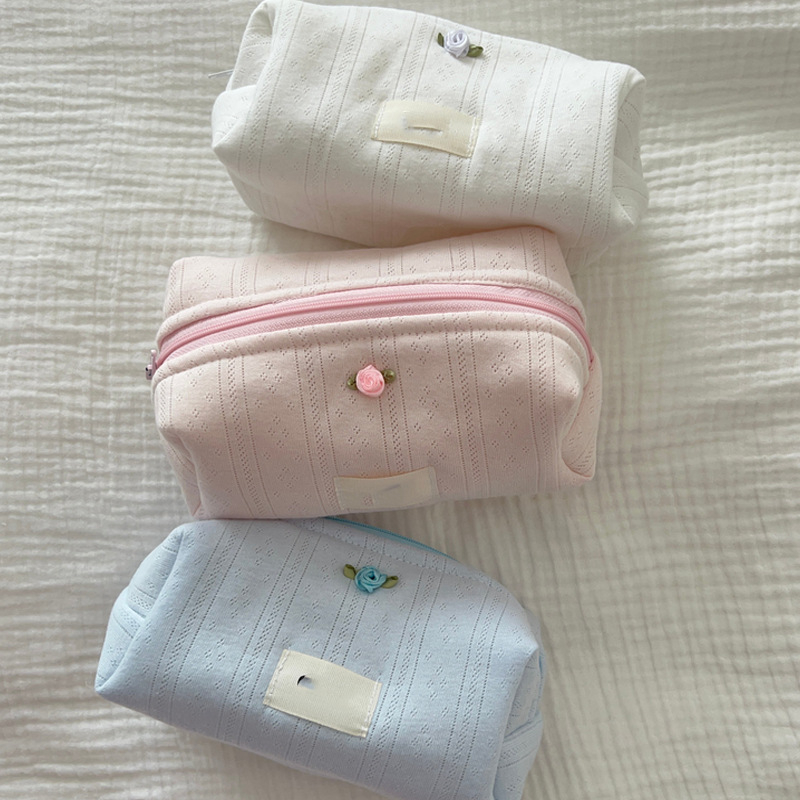 Geantă de toaletă de călătorie pentru depozitare rujuri (material jacquard, unisex, utilizare zilnică)