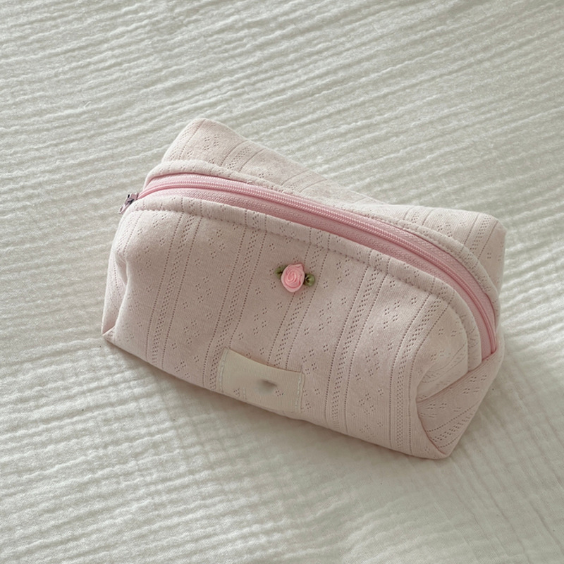 Geantă de toaletă de călătorie pentru depozitare rujuri (material jacquard, unisex, utilizare zilnică)