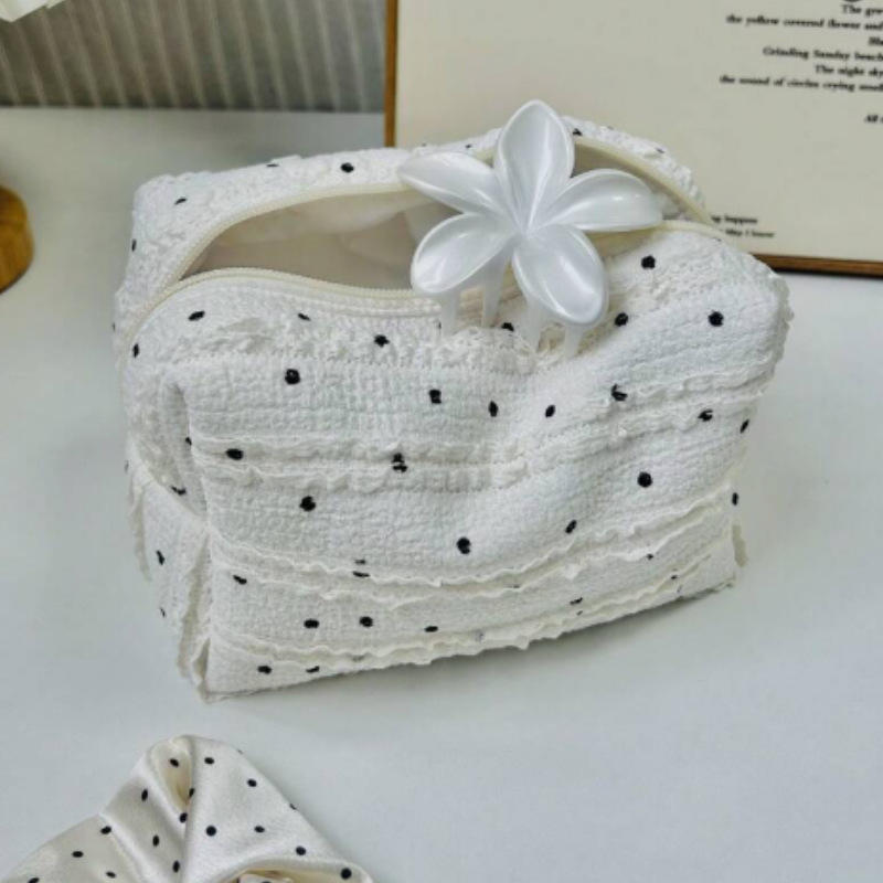 Geantă de toaletă de călătorie pentru depozitare rujuri (material jacquard, unisex, utilizare zilnică)