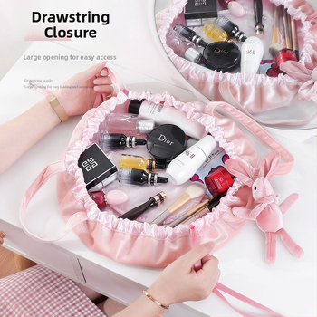 Τσάντα μακιγιάζ Weekeight – μοντέλο Large, κυλινδρικού σχήματος, φλανελ, μοντέρνο μινιμαλιστικό στυλ για ταξίδια