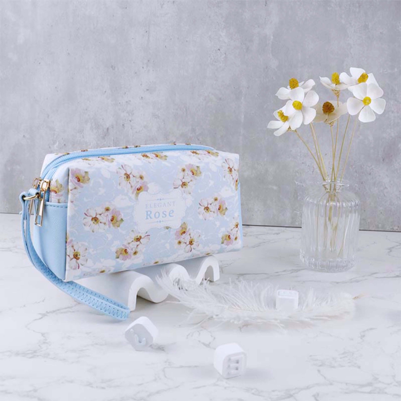 PU kozmetička torbica, vodootporni organizator za šminku i higijenske potrepštine, pogodna za unutarnju i vanjsku upotrebu, prijenosna ručna torba