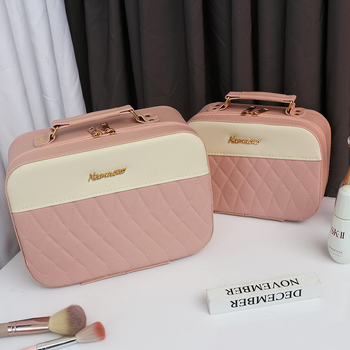 IEARSSEN/Elson τσαντάκι μακιγιάζ, κυβικό σχήμα, PU υλικό, πολυ-λειτουργικό, στυλ ελαφριάς πολυτέλειας