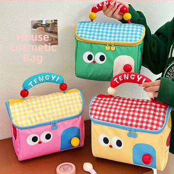 Τετράγωνη τσάντα καλλυντικών με μόνωση για ταξίδια, από πολυεστέρα.