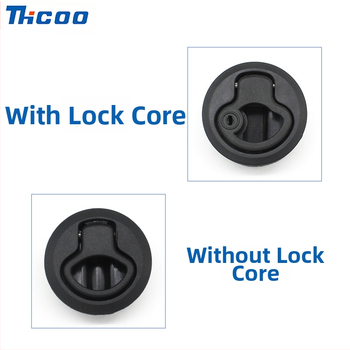 Πλαστικό κυκλικό κλείδωμα με δαχτυλίδι έλξης, επίπεδο τύπου κλειδαριάς, μοντέλο E5403, για RV και ασθενοφόρα