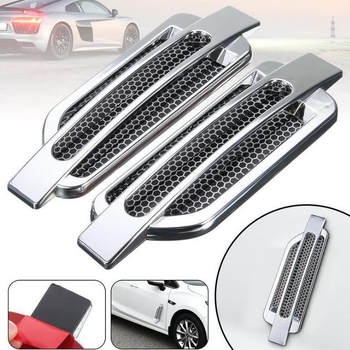 Διακοσμητικό αυτοκόλλητο πλευρικού αεραγωγού πόρτας αυτοκινήτου με πλέγμα σχεδίασης καρχαρία-βράγχια – καθολική εφαρμογή, πλαστικό, μάρκα HDELF, μοντέλο ZW-5111