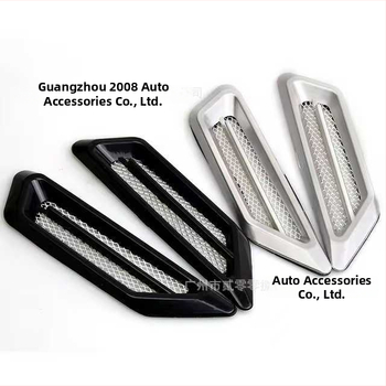 Διακοσμητικό αυτοκόλλητο πλευρικού αεραγωγού πόρτας αυτοκινήτου με πλέγμα σχεδίασης καρχαρία-βράγχια – καθολική εφαρμογή, πλαστικό, μάρκα HDELF, μοντέλο ZW-5111