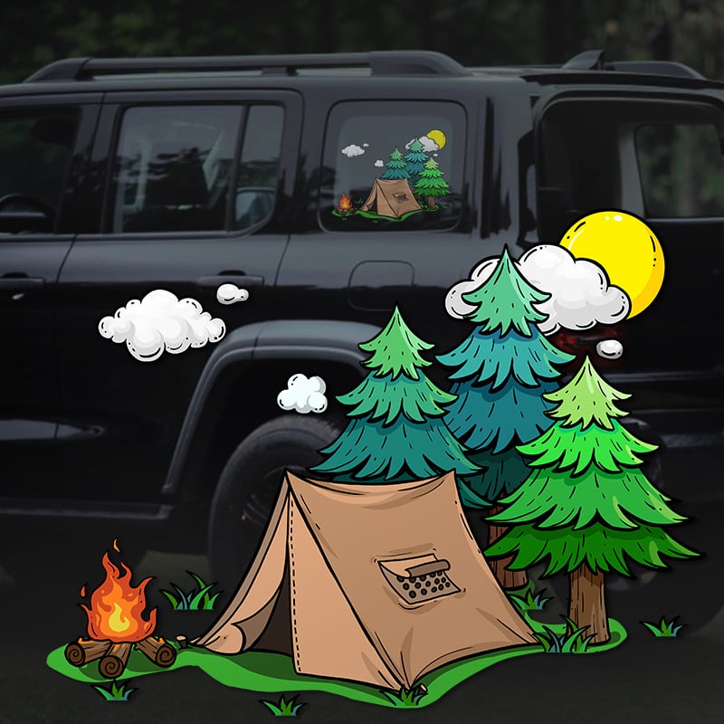 Magnetinis lipdukas automobiliui ant galinio stiklo, dekoratyvus ir atšvaitinis.