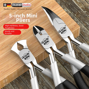 Μίνι πολύλειτουργικές πένσες με αιχμηρή μύτη, διαγώνιος κόφτης για απομάκρυνση μόνωσης αγωγών, χάλυβας υψηλής σκληρότητας, χειροκίνητος σφιγκτήρας