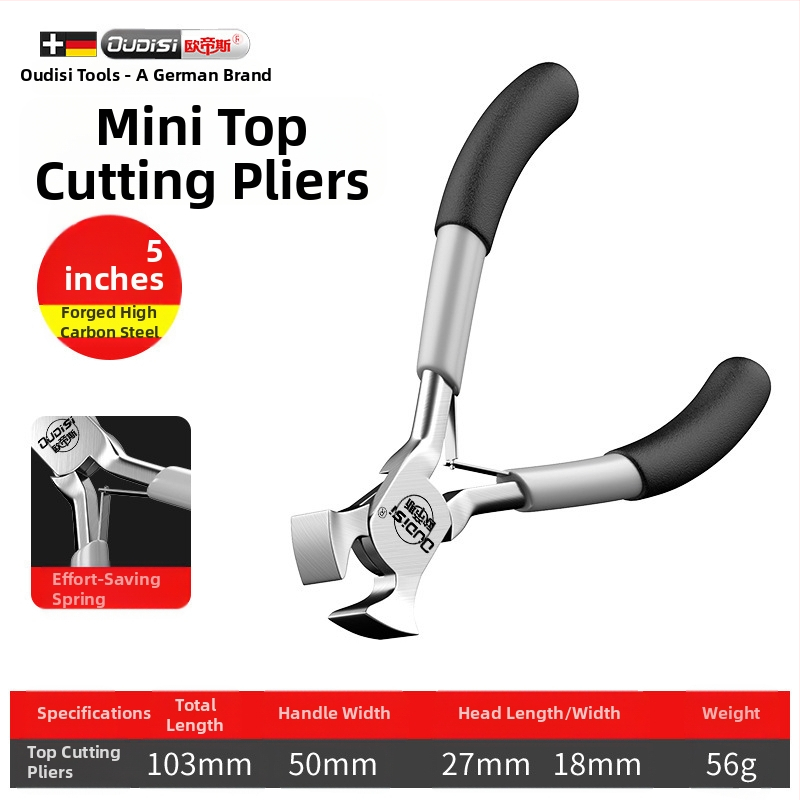Μίνι πολύλειτουργικές πένσες με αιχμηρή μύτη, διαγώνιος κόφτης για απομάκρυνση μόνωσης αγωγών, χάλυβας υψηλής σκληρότητας, χειροκίνητος σφιγκτήρας