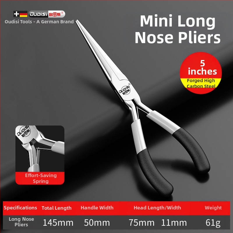 Μίνι πολύλειτουργικές πένσες με αιχμηρή μύτη, διαγώνιος κόφτης για απομάκρυνση μόνωσης αγωγών, χάλυβας υψηλής σκληρότητας, χειροκίνητος σφιγκτήρας