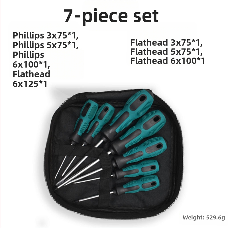 Desetkomplet magnetskih odvijača s Phillips i ravnim vrhovima, od Cr-V čelika