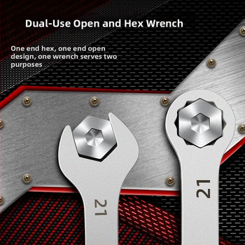 Σετ ανοιχτών κλειδιών Plum Blossom, διπλής χρήσης, XTuosen, χάλυβας υψηλού άνθρακα, γαλβανισμένη επιφάνεια, βάρος 1.03