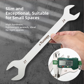 Σετ ανοιχτών κλειδιών Plum Blossom, διπλής χρήσης, XTuosen, χάλυβας υψηλού άνθρακα, γαλβανισμένη επιφάνεια, βάρος 1.03