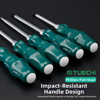 TOTCHI mágneses csavarhúzó, króm-vanádium acélból, nem szigetelt, kereszth fejű, Torx Plum Blossom típusú