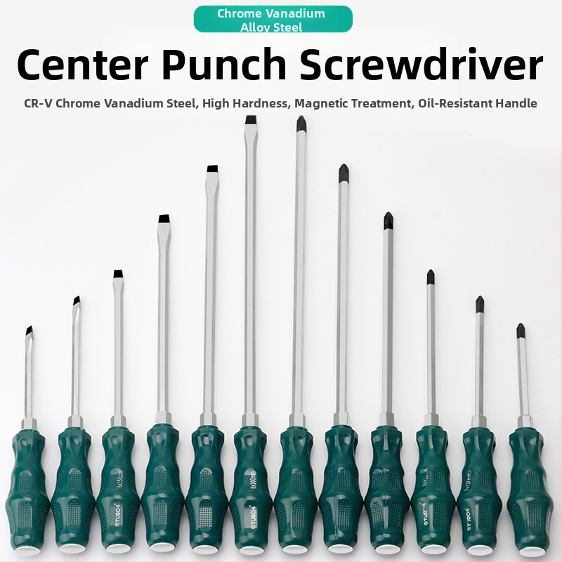 TOTCHI магнитна отвертка, хром-ванадиева стомана, магнитна, кръстова глава, Torx Plum Blossom върх