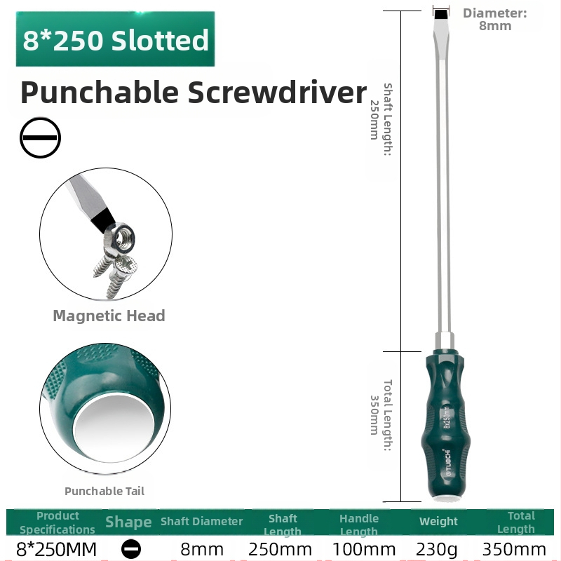 TOTCHI mágneses csavarhúzó, króm-vanádium acélból, nem szigetelt, kereszth fejű, Torx Plum Blossom típusú