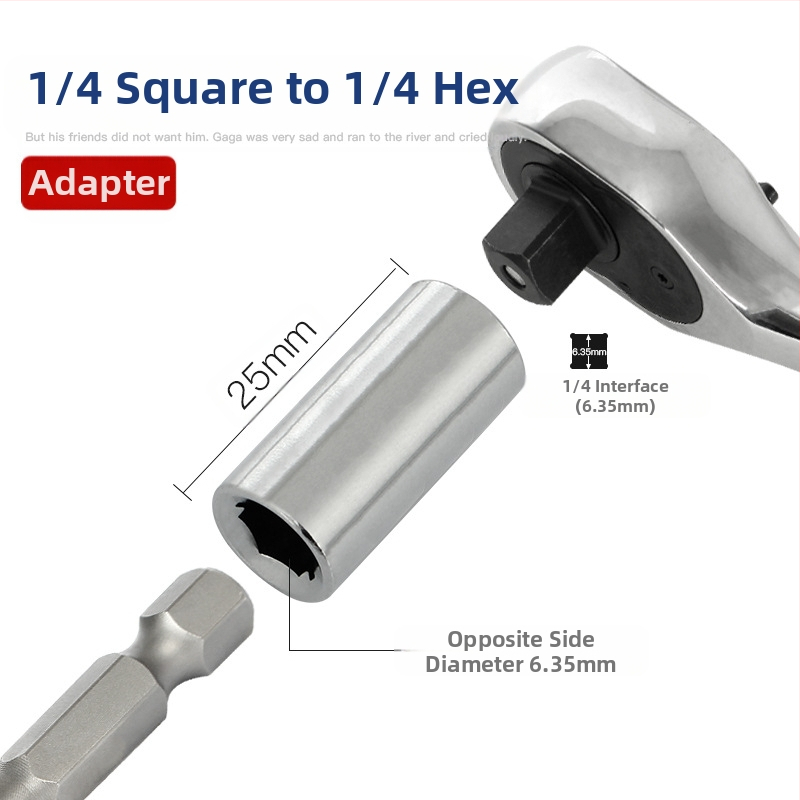 Electric ratchet wrench with square-to-hex socket adapter — Weiligu, chromium-vanadium steel