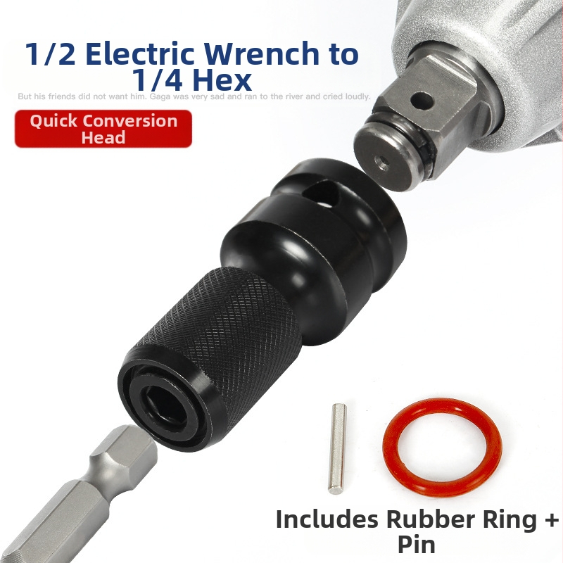 Electric ratchet wrench with square-to-hex socket adapter — Weiligu, chromium-vanadium steel