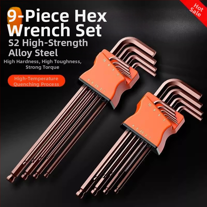 Комплект вътрешни шестостенни ключове – високовъглеродна стомана, висока твърдост, Cool Work