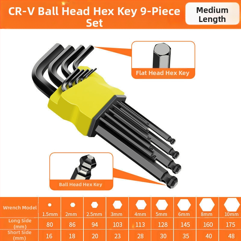 Set chei hexagonale interne din oțel de înaltă carbon – duritate ridicată, Cool Work