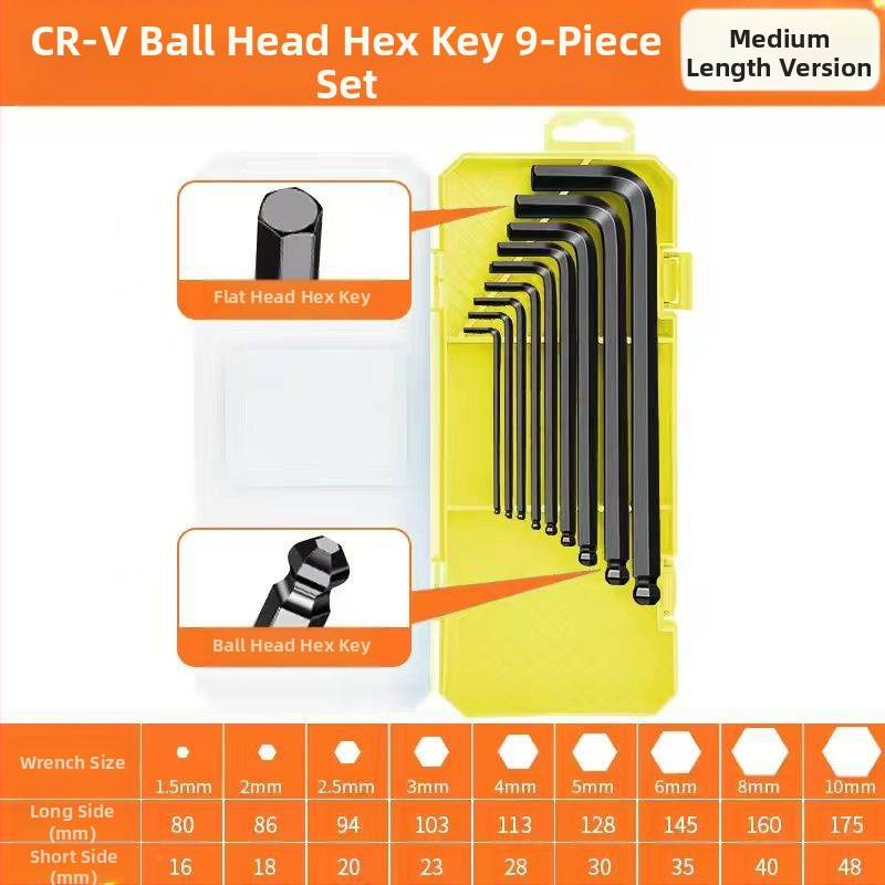 Set chei hexagonale interne din oțel de înaltă carbon – duritate ridicată, Cool Work