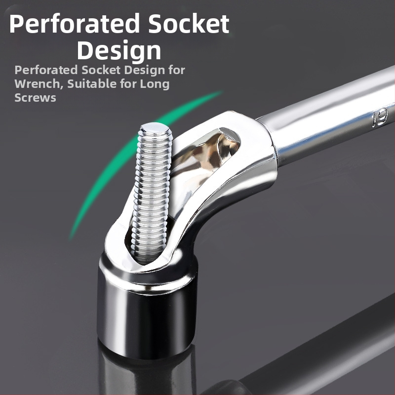 Сокет гаечен ключ, L-образен профил, 45# сталь, хромирано покритие, метричен стандарт, модел 8-22