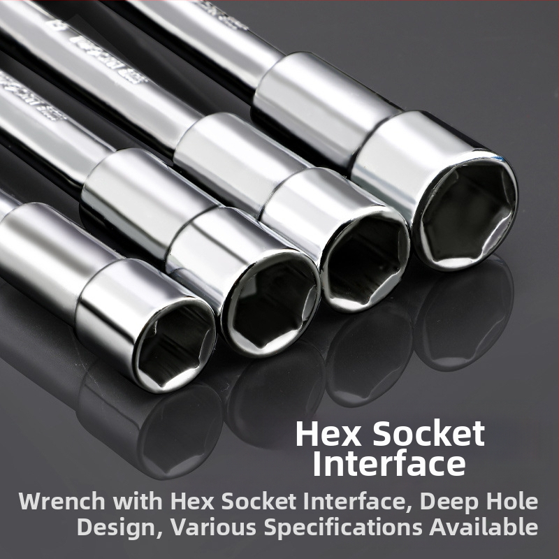 Сокет гаечен ключ, L-образен профил, 45# сталь, хромирано покритие, метричен стандарт, модел 8-22