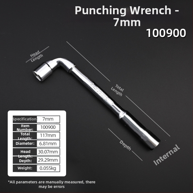 Κλειδί υποδοχής, προφίλ τύπου L, χάλυβας 45#, χρωμιωμένη επίστρωση, μετρικό πρότυπο, μοντέλο 8-22