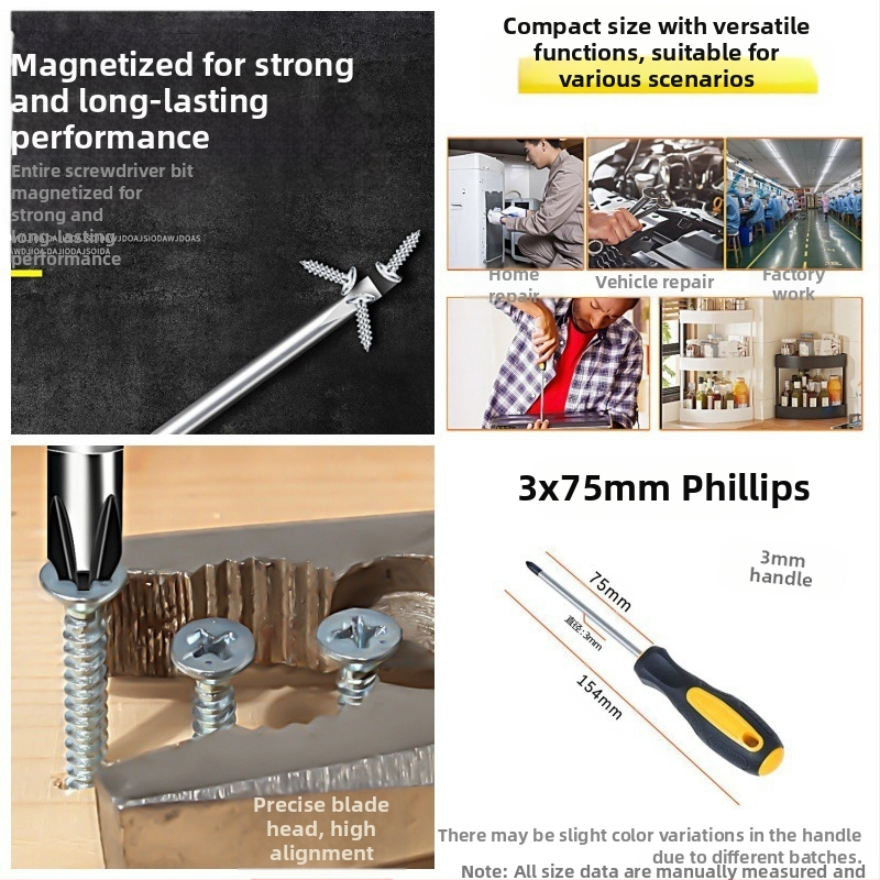 Powerful Merchant magnētiskais Philips skrūvgriežu komplekts - manuāls, pārnēsājams, ar paplašinātu darbības rādiusu