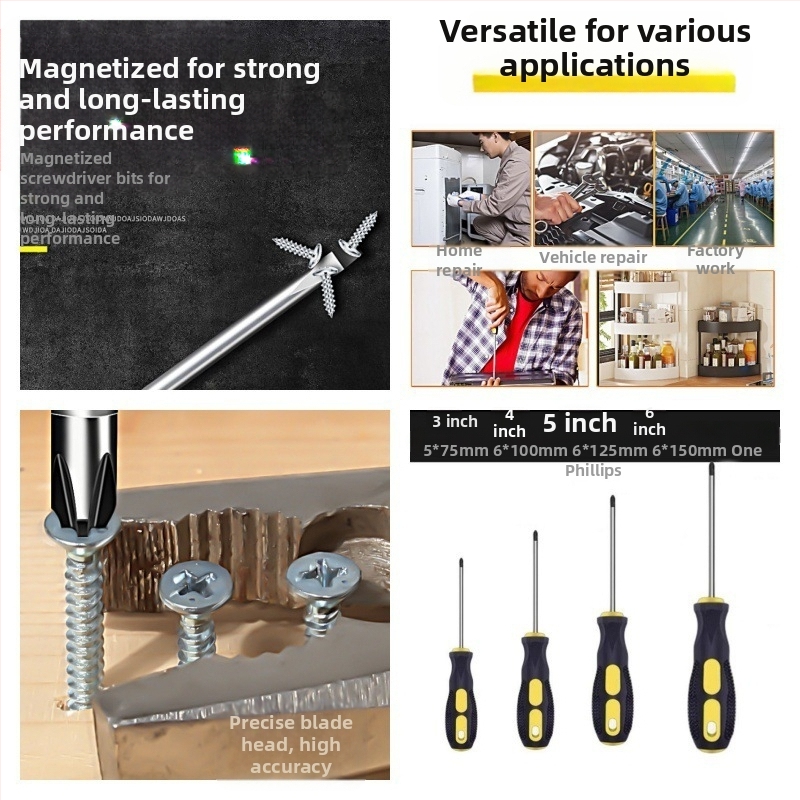 Powerful Merchant magnētiskais Philips skrūvgriežu komplekts - manuāls, pārnēsājams, ar paplašinātu darbības rādiusu
