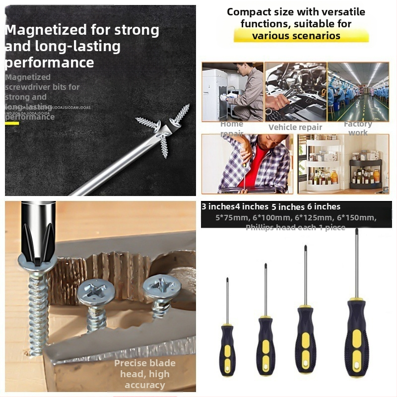 Powerful Merchant magnētiskais Philips skrūvgriežu komplekts - manuāls, pārnēsājams, ar paplašinātu darbības rādiusu