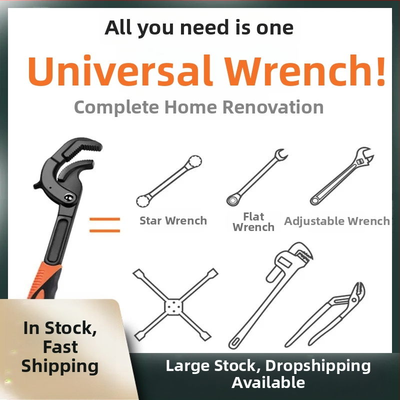 Ρυθμιζόμενο κλειδί με πολυλειτουργικό σχεδιασμό, μεγάλο άνοιγμα, γρήγορη ρύθμιση, αυτοσφιξιμο