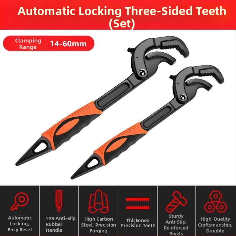 Podesivi ključ s višenamjenskim universalnim dizajnom, veliki otvor, brzo podešavanje