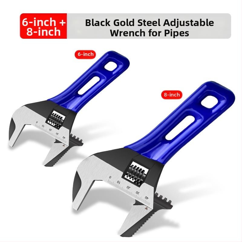 Ρυθμιζόμενο κλειδί ανοικτής κεφαλής με κοντή λαβή, για μπάνιο, χρωμιοβάνιο ατσάλι