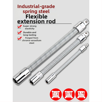 Elektrinis veržliasparnis su minkšta jungiamąja strėle, universaliu ilginimo strypu ir lanksčiu veleno adapteriu