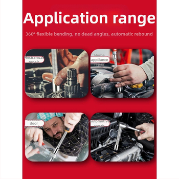 Elektrinis veržliasparnis su minkšta jungiamąja strėle, universaliu ilginimo strypu ir lanksčiu veleno adapteriu